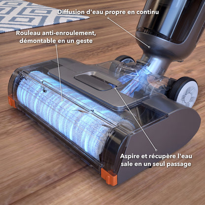 Tête de lavage du LU LIFE : injection d'eau propre et aspiration