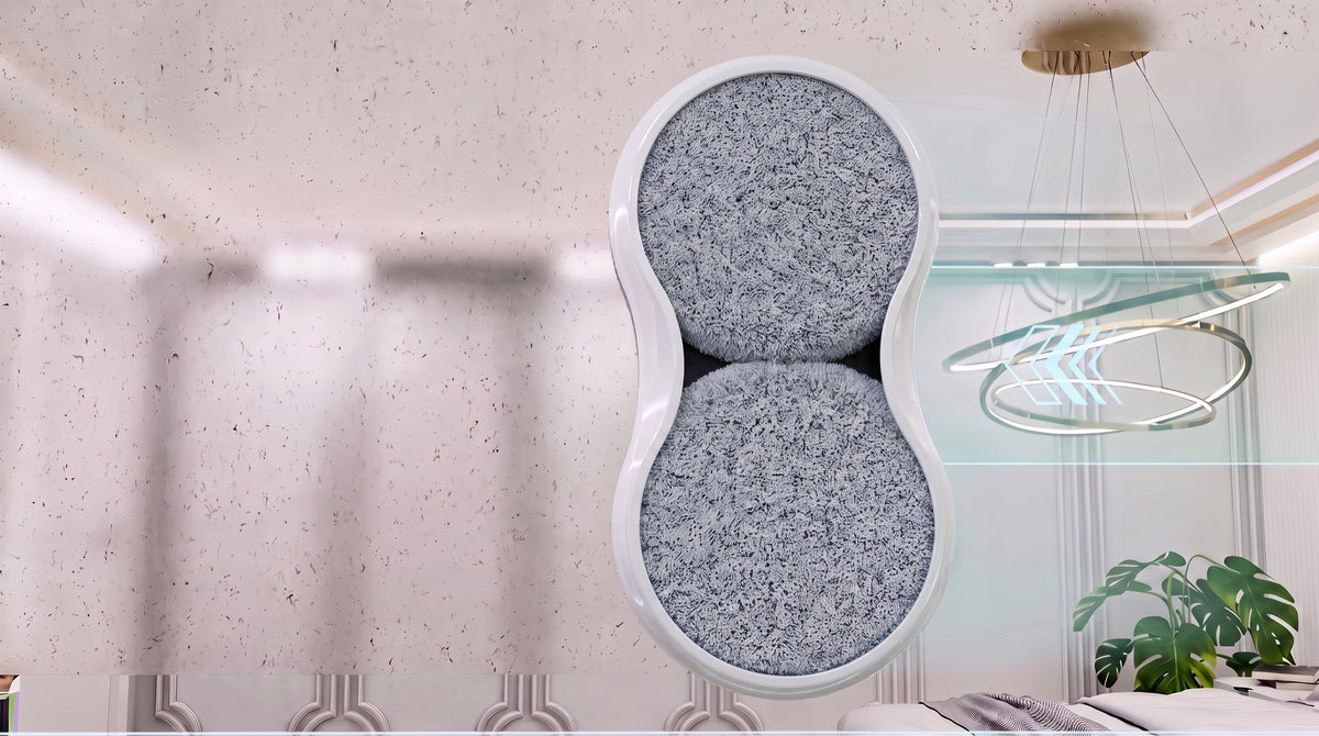 Disques microfibre du robot lave-vitre LU PRO CLEAN blanc
